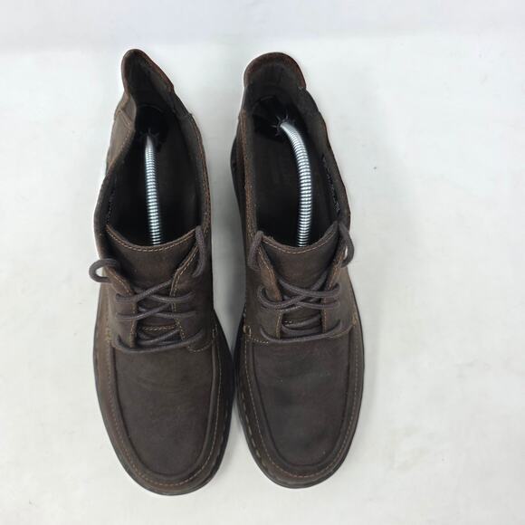 Clarks Wallabee Brown Leather Moc Toe Chukka Boots Mens Size 9 - Picture 4 of 8
